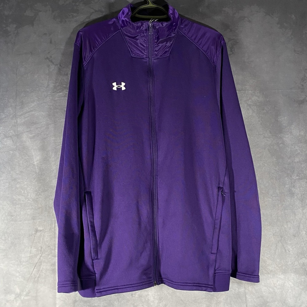 Under Armour UA Command Full Zip Warm Up Jacket Purple Size Large